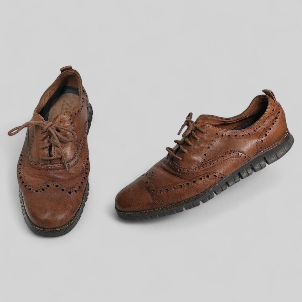Cole Haan Shoes Mens 10.5 M Zerogrand Wing OX Oxford Brown Leather C24964